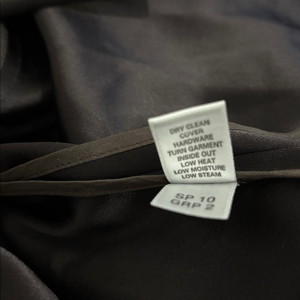 St. John Black Satin‎ Button Down 3/4 sleeves Midi Dress Size 10 - Picture 14 of 16